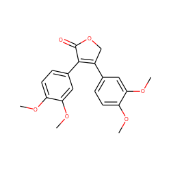 COc1ccc(C2=C(c3ccc(OC)c(OC)c3)C(=O)OC2)cc1OC ZINC000036416943
