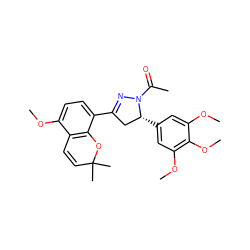 COc1ccc(C2=NN(C(C)=O)[C@H](c3cc(OC)c(OC)c(OC)c3)C2)c2c1C=CC(C)(C)O2 ZINC000299861857