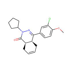 COc1ccc(C2=NN(C3CCCC3)C(=O)[C@@H]3CC=CC[C@H]23)cc1Cl ZINC000003990008