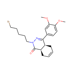 COc1ccc(C2=NN(CCCCCBr)C(=O)[C@@H]3CC=CC[C@H]23)cc1OC ZINC000040866170