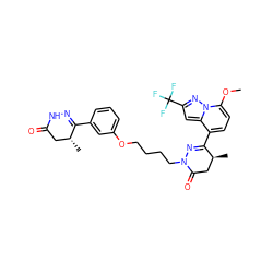 COc1ccc(C2=NN(CCCCOc3cccc(C4=NNC(=O)C[C@H]4C)c3)C(=O)C[C@@H]2C)c2cc(C(F)(F)F)nn12 ZINC000043194321