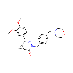 COc1ccc(C2=NN(Cc3ccc(CN4CCOCC4)cc3)C(=O)[C@@H]3C[C@H]23)cc1OC ZINC000045391442