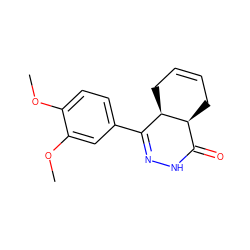 COc1ccc(C2=NNC(=O)[C@@H]3CC=CC[C@H]23)cc1OC ZINC000013474130