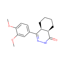 COc1ccc(C2=NNC(=O)[C@@H]3CCCC[C@H]23)cc1OC ZINC000013474073