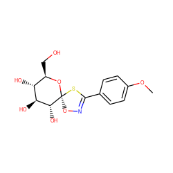 COc1ccc(C2=NO[C@]3(O[C@H](CO)[C@@H](O)[C@H](O)[C@H]3O)S2)cc1 ZINC000040950056