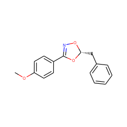 COc1ccc(C2=NO[C@H](Cc3ccccc3)O2)cc1 ZINC000095585501