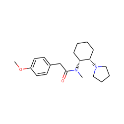 COc1ccc(CC(=O)N(C)[C@@H]2CCCC[C@@H]2N2CCCC2)cc1 ZINC000006018053