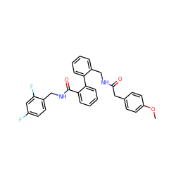 COc1ccc(CC(=O)NCc2ccccc2-c2ccccc2C(=O)NCc2ccc(F)cc2F)cc1 ZINC000001554179