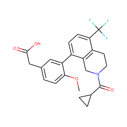 COc1ccc(CC(=O)O)cc1-c1ccc(C(F)(F)F)c2c1CN(C(=O)C1CC1)CC2 ZINC000143967263