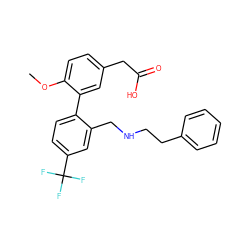 COc1ccc(CC(=O)O)cc1-c1ccc(C(F)(F)F)cc1CNCCc1ccccc1 ZINC000073166156