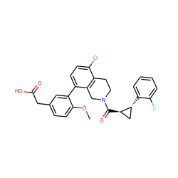 COc1ccc(CC(=O)O)cc1-c1ccc(Cl)c2c1CN(C(=O)[C@@H]1C[C@H]1c1ccccc1F)CC2 ZINC000144045163