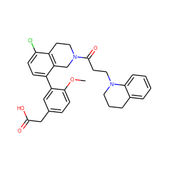 COc1ccc(CC(=O)O)cc1-c1ccc(Cl)c2c1CN(C(=O)CCN1CCCc3ccccc31)CC2 ZINC000144289817