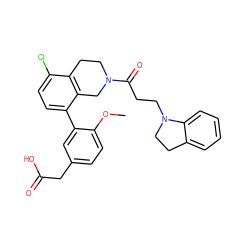 COc1ccc(CC(=O)O)cc1-c1ccc(Cl)c2c1CN(C(=O)CCN1CCc3ccccc31)CC2 ZINC000143977793