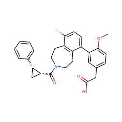 COc1ccc(CC(=O)O)cc1-c1ccc(F)c2c1CCN(C(=O)[C@@H]1C[C@@H]1c1ccccc1)CC2 ZINC000144817752