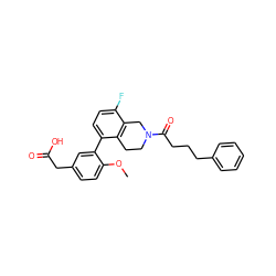 COc1ccc(CC(=O)O)cc1-c1ccc(F)c2c1CCN(C(=O)CCCc1ccccc1)C2 ZINC001772589828