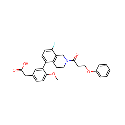 COc1ccc(CC(=O)O)cc1-c1ccc(F)c2c1CCN(C(=O)CCOc1ccccc1)C2 ZINC000143992150