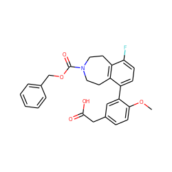 COc1ccc(CC(=O)O)cc1-c1ccc(F)c2c1CCN(C(=O)OCc1ccccc1)CC2 ZINC000144137370