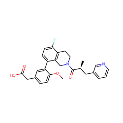 COc1ccc(CC(=O)O)cc1-c1ccc(F)c2c1CN(C(=O)[C@@H](C)Cc1cccnc1)CC2 ZINC000143968549