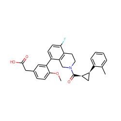 COc1ccc(CC(=O)O)cc1-c1ccc(F)c2c1CN(C(=O)[C@@H]1C[C@@H]1c1ccccc1C)CC2 ZINC000144879817