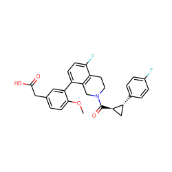 COc1ccc(CC(=O)O)cc1-c1ccc(F)c2c1CN(C(=O)[C@@H]1C[C@H]1c1ccc(F)cc1)CC2 ZINC000144956660