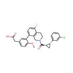 COc1ccc(CC(=O)O)cc1-c1ccc(F)c2c1CN(C(=O)[C@@H]1C[C@H]1c1cccc(Cl)c1)CC2 ZINC000144963216