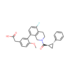 COc1ccc(CC(=O)O)cc1-c1ccc(F)c2c1CN(C(=O)[C@@H]1C[C@H]1c1ccccc1)CC2 ZINC000144061383