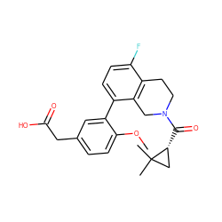 COc1ccc(CC(=O)O)cc1-c1ccc(F)c2c1CN(C(=O)[C@@H]1CC1(C)C)CC2 ZINC000144059070