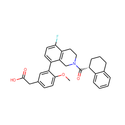 COc1ccc(CC(=O)O)cc1-c1ccc(F)c2c1CN(C(=O)[C@@H]1CCCc3ccccc31)CC2 ZINC000144082364