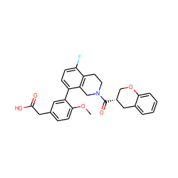COc1ccc(CC(=O)O)cc1-c1ccc(F)c2c1CN(C(=O)[C@@H]1COc3ccccc3C1)CC2 ZINC000143969636