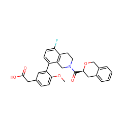 COc1ccc(CC(=O)O)cc1-c1ccc(F)c2c1CN(C(=O)[C@@H]1Cc3ccccc3CO1)CC2 ZINC000144143837