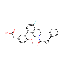 COc1ccc(CC(=O)O)cc1-c1ccc(F)c2c1CN(C(=O)[C@H]1C[C@@H]1c1ccccc1)CC2 ZINC000144035106