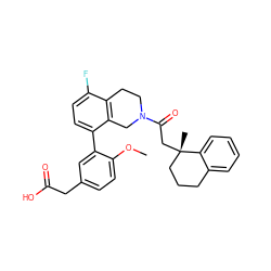 COc1ccc(CC(=O)O)cc1-c1ccc(F)c2c1CN(C(=O)C[C@@]1(C)CCCc3ccccc31)CC2 ZINC000144136274