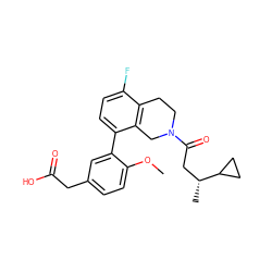 COc1ccc(CC(=O)O)cc1-c1ccc(F)c2c1CN(C(=O)C[C@@H](C)C1CC1)CC2 ZINC000144284048