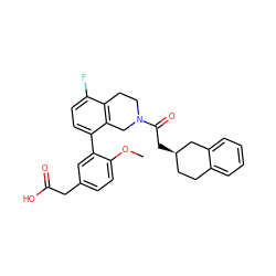 COc1ccc(CC(=O)O)cc1-c1ccc(F)c2c1CN(C(=O)C[C@@H]1CCc3ccccc3C1)CC2 ZINC000144154254