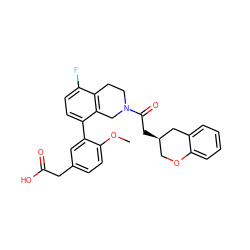 COc1ccc(CC(=O)O)cc1-c1ccc(F)c2c1CN(C(=O)C[C@@H]1COc3ccccc3C1)CC2 ZINC000143956590