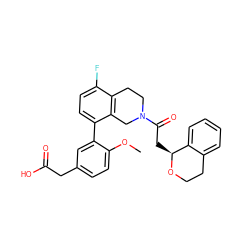 COc1ccc(CC(=O)O)cc1-c1ccc(F)c2c1CN(C(=O)C[C@@H]1OCCc3ccccc31)CC2 ZINC000144230538