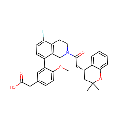 COc1ccc(CC(=O)O)cc1-c1ccc(F)c2c1CN(C(=O)C[C@H]1CC(C)(C)Oc3ccccc31)CC2 ZINC001772636028