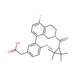 COc1ccc(CC(=O)O)cc1-c1ccc(F)c2c1CN(C(=O)C1C(C)(C)C1(C)C)CC2 ZINC000144128651