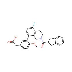 COc1ccc(CC(=O)O)cc1-c1ccc(F)c2c1CN(C(=O)C1Cc3ccccc3C1)CC2 ZINC000143994269