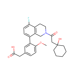 COc1ccc(CC(=O)O)cc1-c1ccc(F)c2c1CN(C(=O)CC1(O)CCCCC1)CC2 ZINC000144336636