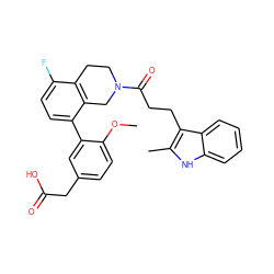 COc1ccc(CC(=O)O)cc1-c1ccc(F)c2c1CN(C(=O)CCc1c(C)[nH]c3ccccc13)CC2 ZINC000144062080