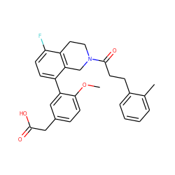 COc1ccc(CC(=O)O)cc1-c1ccc(F)c2c1CN(C(=O)CCc1ccccc1C)CC2 ZINC000143897801