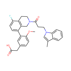 COc1ccc(CC(=O)O)cc1-c1ccc(F)c2c1CN(C(=O)CCn1cc(C)c3ccccc31)CC2 ZINC000144004090