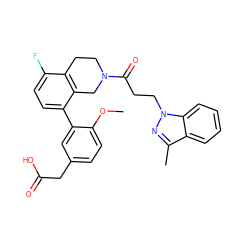 COc1ccc(CC(=O)O)cc1-c1ccc(F)c2c1CN(C(=O)CCn1nc(C)c3ccccc31)CC2 ZINC000144120632