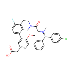 COc1ccc(CC(=O)O)cc1-c1ccc(F)c2c1CN(C(=O)CN(C)[C@@H](c1ccccc1)c1ccc(Cl)cc1)CC2 ZINC001772585070