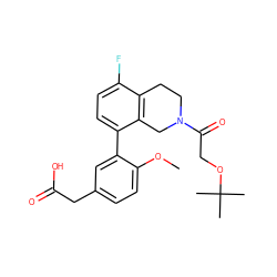 COc1ccc(CC(=O)O)cc1-c1ccc(F)c2c1CN(C(=O)COC(C)(C)C)CC2 ZINC000144060125