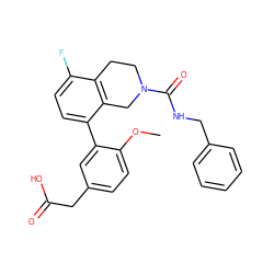 COc1ccc(CC(=O)O)cc1-c1ccc(F)c2c1CN(C(=O)NCc1ccccc1)CC2 ZINC000144031861