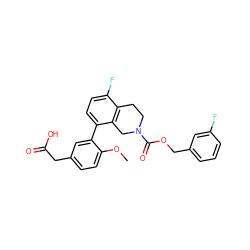 COc1ccc(CC(=O)O)cc1-c1ccc(F)c2c1CN(C(=O)OCc1cccc(F)c1)CC2 ZINC000144053935