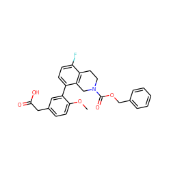 COc1ccc(CC(=O)O)cc1-c1ccc(F)c2c1CN(C(=O)OCc1ccccc1)CC2 ZINC000144039251