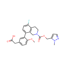 COc1ccc(CC(=O)O)cc1-c1ccc(F)c2c1CN(C(=O)OCc1ccnn1C)CC2 ZINC000144136659